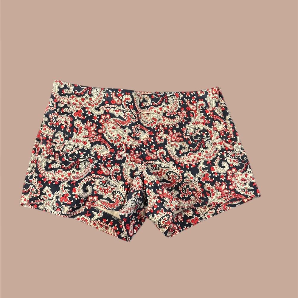 J.Crew Paisley Print Stretch Shorts